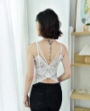 French lace latex cup sexy butterfly beautiful back halter bra long lace solid color inner layer with large lace beautiful back Application Scenario